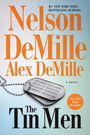 "Nelson DeMille, Alex DeMille, The Tin Men. Silberne Hundemarken mit Binärcode. New York Times Bestseller."