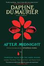 „Freshly transfixing...“ –Maureen Corrigan. „Daphne Du Maurier. After Midnight“. Illustration einer Blume mit Augen.