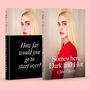Buchcover mit dem Text: "Somewhere Dark and Hot" von Chloe Cherry. Frau mit langen blonden Haaren im roten Oberteil.