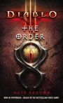 Aufschrift: "DIABLO THE ORDER, NATE KENYON". Dunkles, mystisches Design mit einem leuchtenden Symbol in der Mitte.