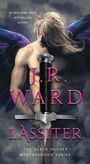 „J. R. Ward Lassiter“ über einem Mann mit lila Flügeln und einem Schwert. Text: „#1 New York Times Bestselling Author“.