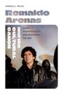 Titel: "Reinaldo Arenas and the Cultural Canon". Darunter ein Mann in schwarzer Jacke, Regenbogen im Hintergrund.