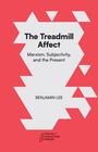 „The Treadmill Affect: Marxism, Subjectivity, and the Present“ von Benjamin Lee. Geometrische Formen auf rotem Hintergrund.
