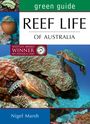 „green guide: REEF LIFE OF AUSTRALIA“; „WHITLEY AWARD WINNER“; Zwei Meeresschildkröten an einem Korallenriff.