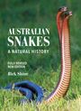 Text: "AUSTRALIAN SNAKES A NATURAL HISTORY FULLY REVISED NEW EDITION Rick Shine". Zwei Schlangen auf grünem Gras.