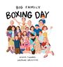 "Big Family Boxing Day" steht oben. Unten die Namen Kiara Thomas und Jasmine Griffiths. Illustration einer großen, fröhlichen Familie.