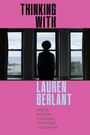 „THINKING WITH LAUREN BERLANT“. Silhouette einer Person vor einem Fenster mit Blick auf eine Landschaft.