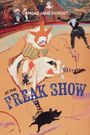 Text: "Candas Jane Dorsey" und "At The Freak Show". Illustration eines Clowns in der Manege, umgeben von Figuren im Publikum.