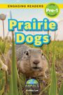 „Engaging Readers: Prairie Dogs, Level Pre-1 Beginner“. Nahaufnahme eines Präriehundes im Gras.