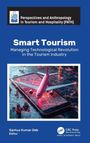 Text: "Smart Tourism: Managing Technological Revolution in the Tourism Industry." Bild: Flugzeug auf Smartphone.