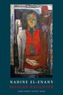"NADINE EL-ENANY, PELICAN DAUGHTER, JAMES BERRY POETRY PRIZE." Eine abstrakte Illustration von drei Figuren.