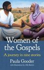 "Women of the Gospels: A journey in nine stories" von Paula Gooder. Zwei Personen in antiker Kleidung reichen sich Gegenstände.