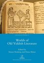 "Worlds of Old Yiddish Literature" von Simon Neuberg und Diana Matut. Oben ist eine alte Buchillustration abgebildet.