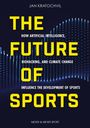 Titel: THE FUTURE OF SPORTS. Thema: KI, Biohacking & Klimawandel im Sport. Hintergrund: Wellengrafik.