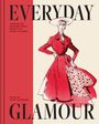 "EVERYDAY GLAMOUR" oben, "HORROCKSES" darunter. Illustration: Frau in rotem Mantel mit Hut.