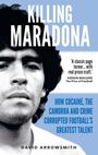 Text: "Killing Maradona", Zitat von Kieran Maguire, Beschreibung über Korruption im Fußball. Porträt eines Mannes.