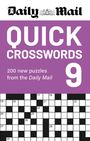"Daily Mail QUICK CROSSWORDS 9, 200 new puzzles. Unten ein Kreuzworträtselgitter, oben Logo."