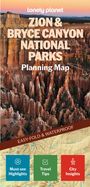 "Zion & Bryce Canyon National Parks Planning Map. Easy-fold & waterproof. Must-see Highlights. Travel Tips. City Insights." Rückansicht mit roten Felsen.