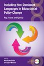 "Key Actors and Agency" in Weiß auf lila Hintergrund. Drei bunte, gebogene Pfeile in einem Kreis.