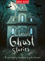"Classic Ghost Stories" steht vor einem alten, gruseligen Haus bei Vollmond mit Fledermäusen und roten Augen im Dunkeln.