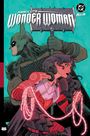 „ABSOLUTE WONDER WOMAN“ ist in großen Buchstaben zu sehen. Eine Illustration zeigt Wonder Woman und Batman, bereit zum Kampf.