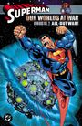Text: "SUPERMAN OUR WORLDS AT WAR OMNIBUS VOL. 2: ALL-OUT WAR!" Illustration eines kämpfenden Superhelden im Weltraum.