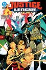 „Justice League Unlimited: Siege of Justice“. Comic-Held:innen in actionreicher Pose, dynamische Farben und Energielinien.