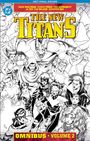 "THE NEW TITANS", "OMNIBUS · VOLUME 2". Comic-Illustration mit einer Gruppe von Superhelden in dynamischen Posen.