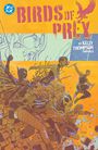 Text: "BIRDS OF PREY" in großer, rosa Schrift, darunter "BY KELLY THOMPSON OMNIBUS". Actionreiche Comic-Illustration mit Heldinnen.
