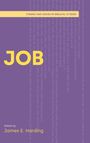 Oben: "THEMES AND ISSUES IN BIBLICAL STUDIES", groß "JOB". Unten: "Edited by James E. Harding". Hintergrund violett mit hebräischem Text.