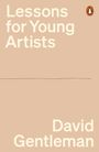 "Lessons for Young Artists" oben, "David Gentleman" unten. Kleines Pinguin-Logo rechts oben. Hintergrund in Beige.