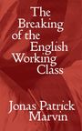 „The Breaking of the English Working Class“ von Jonas Patrick Marvin. Roter Hintergrund mit abstraktem Muster.