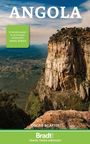 „ANGOLA“ steht oben. Zitat: „A fabulous guide to an intrepid destination“ von Travel Africa. Darunter eine Felslandschaft.