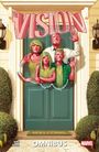 "The Vision" steht groß oben, darunter eine Familie mit künstlich wirkenden Figuren vor einer Haustür mit "Welcome"-Teppich.