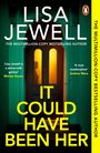"LISA JEWELL", "IT COULD HAVE BEEN HER". Ein beleuchteter Eingang mit einer schemenhaften Person hinter einer Tür.