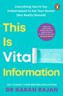Titel „This Is Vital Information“ in Gelb und Weiß, Autor Dr. Karan Rajan. Rechts oben ein Pinguin-Logo.