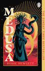 "MEDUSA" in großer, stilisierter Schrift. Eine Illustration von Medusa mit Schlangenhaaren vor einem goldenen Sonnenstrahl.