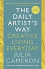 "The Daily Artist's Way: Creative Living Every Day" von Julia Cameron. Blaues Cover mit gelbem Muster.