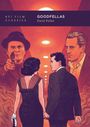 „BFI Film Classics“, „Goodfellas“, „Dana Polan“. Illustration: Paar hält Händchen, Männer im Hintergrund blicken ernst.