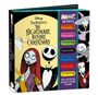 "Disney Tim Burton's The Nightmare Before Christmas" und "Colour Mania" mit bunten Stiften und Halloween-Charakteren.