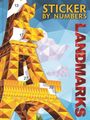 "Sticker by Numbers: Landmarks." Illustration des Eiffelturms mit nummerierten geometrischen Formen.