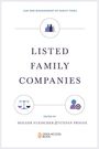"Listed Family Companies," bearbeitet von Holger Fleischer und Stefan Prigge. Oben Unternehmenslogo, unten Waage- und Zahnrad-Symbole.