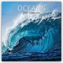 "OCEANS 2027 Calendar". Ein eindrucksvolles Bild einer großen, blau schäumenden Welle vor klarem Himmel.