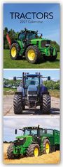 „TRACTORS 2027 Calendar“. Drei große Traktoren auf Feldern, in grünen und blauen Farben.