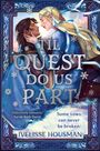 'Til Quest Do Us Part', Ivelisse Housman. Illustration: Ein Paar in ritterlicher Kleidung umarmt sich in einer winterlichen Szene.