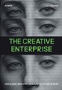 Texte: "EUGENE HUGHES", "THE CREATIVE ENTERPRISE", "HOW HUMAN CREATIVITY CAN SHAPE THE FUTURE OF WORK". Mehrere Augenpaare.