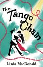 "The Tango Chain" und "Linda MacDonald" in schwungvoller Schrift. Tanzendes Paar vor grünem Hintergrund mit roten Ketten.