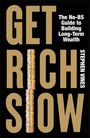 Text rechts: "The No-BS Guide to Building Long-Term Wealth". Mittig: Stapel aus goldenen Münzen integriert.
