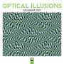 „OPTICAL ILLUSIONS“, „CALENDAR 2027“. Im Mittelpunkt ein psychedelisches, wellenförmiges Muster in Grün, Blau und Schwarz.