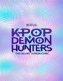 Text: "Netflix K-Pop Demon Hunters: The Deluxe Screen Comic." Ein pastellfarbener Hintergrund mit Wellenmustern.